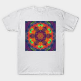 Psychedelic Hippie Purple Orange and Green T-Shirt